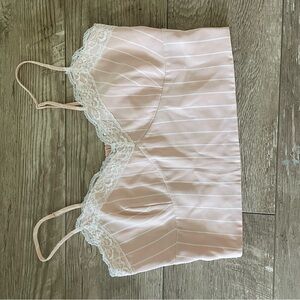 Elegant Lace Trim Pink Camisole